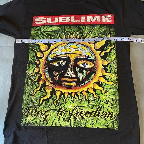 Sublime Band T-Shirt Small Black 40 Oz to Freedom Sun Graphic Punk Alt Reggae - Picture 11 of 12